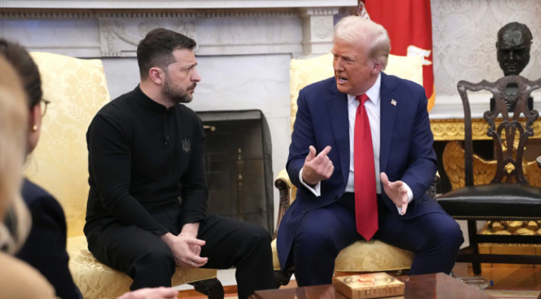 President Donald Trump meets with Zelensky