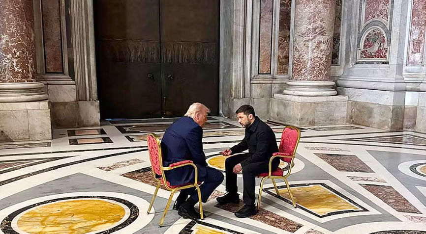 President Trump meets with Zelensky