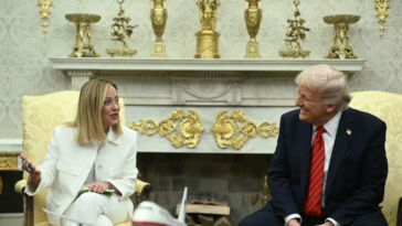 President Trump with Italian Prime Minister Giorgia Meloni