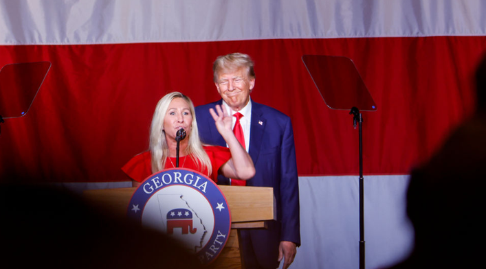 Marjorie Taylor Greene and President Donald Trump