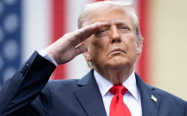 President Trump salute