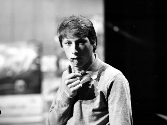 Chris Dreja of the Yardbirds, on set during rehearsals for TV show “Ready Steady Go.”