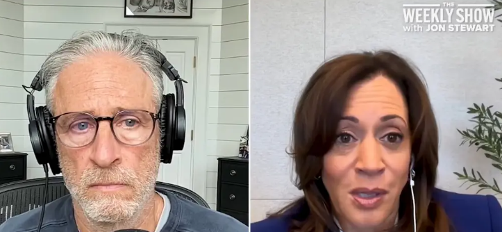 Jon Stewart, Kamala Harris