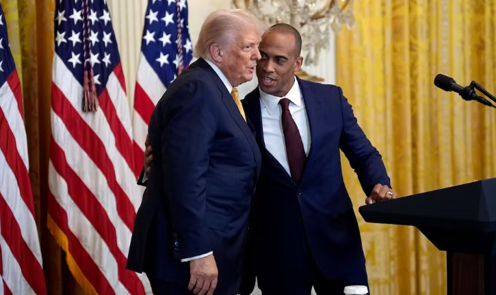 President Donald Trump and Eric Scott Turner