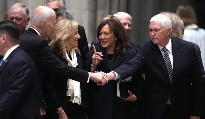 Joe and Jill Biden, Kamala Harris, Mike Pence