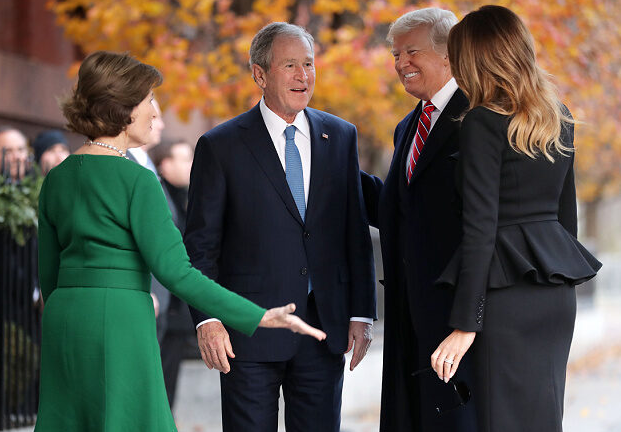 President Trump with Former President George W. Bush