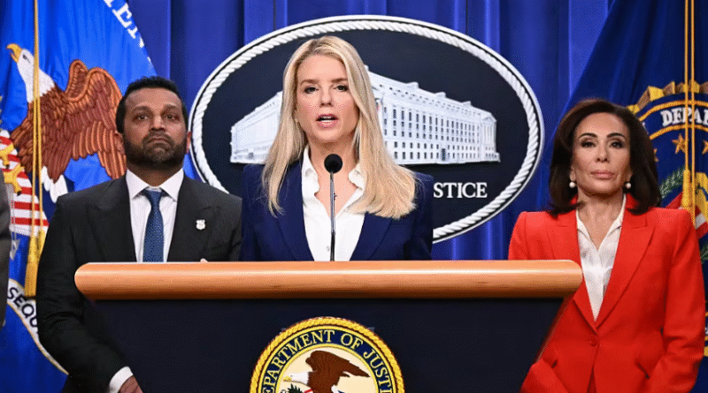 Kash Patel, Pam Bondi, Jeanine Pirro