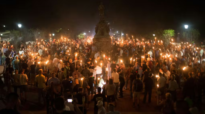 University of Virginia campus during the Unite the Right rally in Charlottesville, Virginia