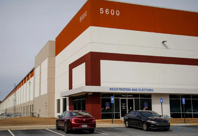 The Fulton County Election Hub and Operation Center in Union City, Georgia
