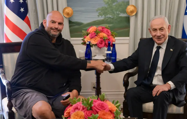 John Fetterman, Benjamin Netanyahu