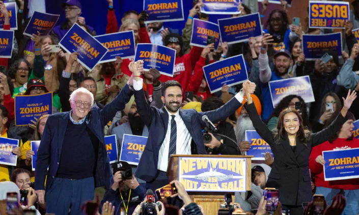 Bernie Sanders, Zohran Mamdani, AOC