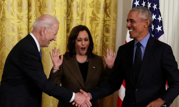 Joe Biden, Kamala Harris, Barack Obama